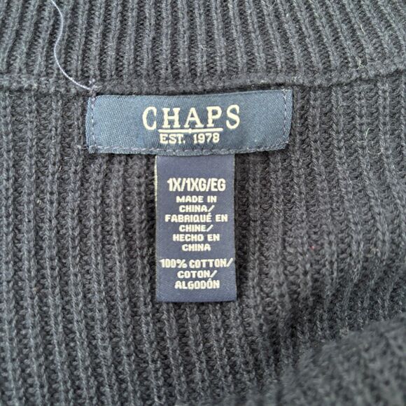 Chaps Womens Preppy Cardigan Sweater 1X Academia Old Money Career Corpcore - Picture 3 of 7